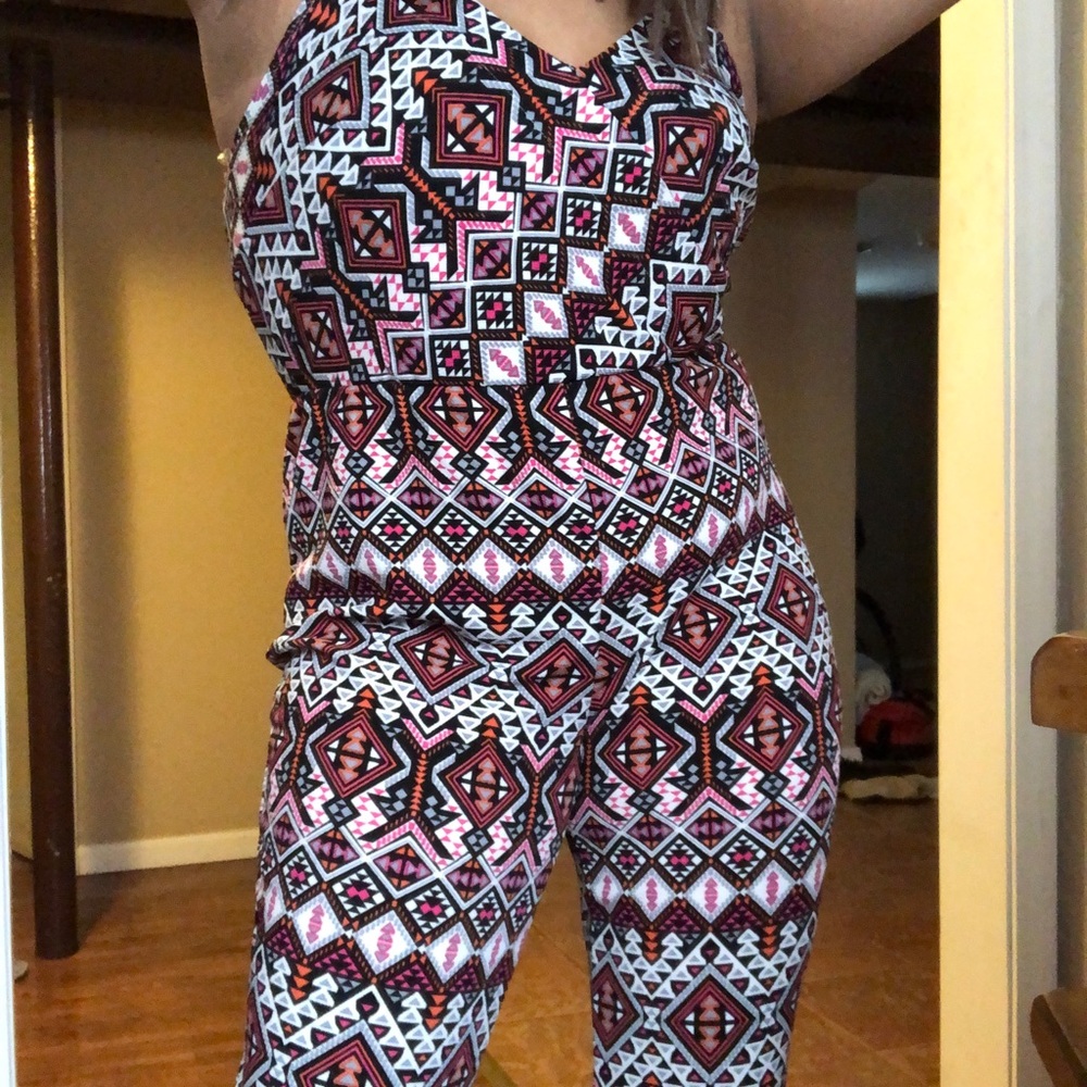 Geometric Print Jumpsuit